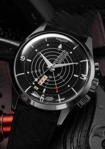 Vulcain Nautical - Black White Luminova - Sapphire Crystal
