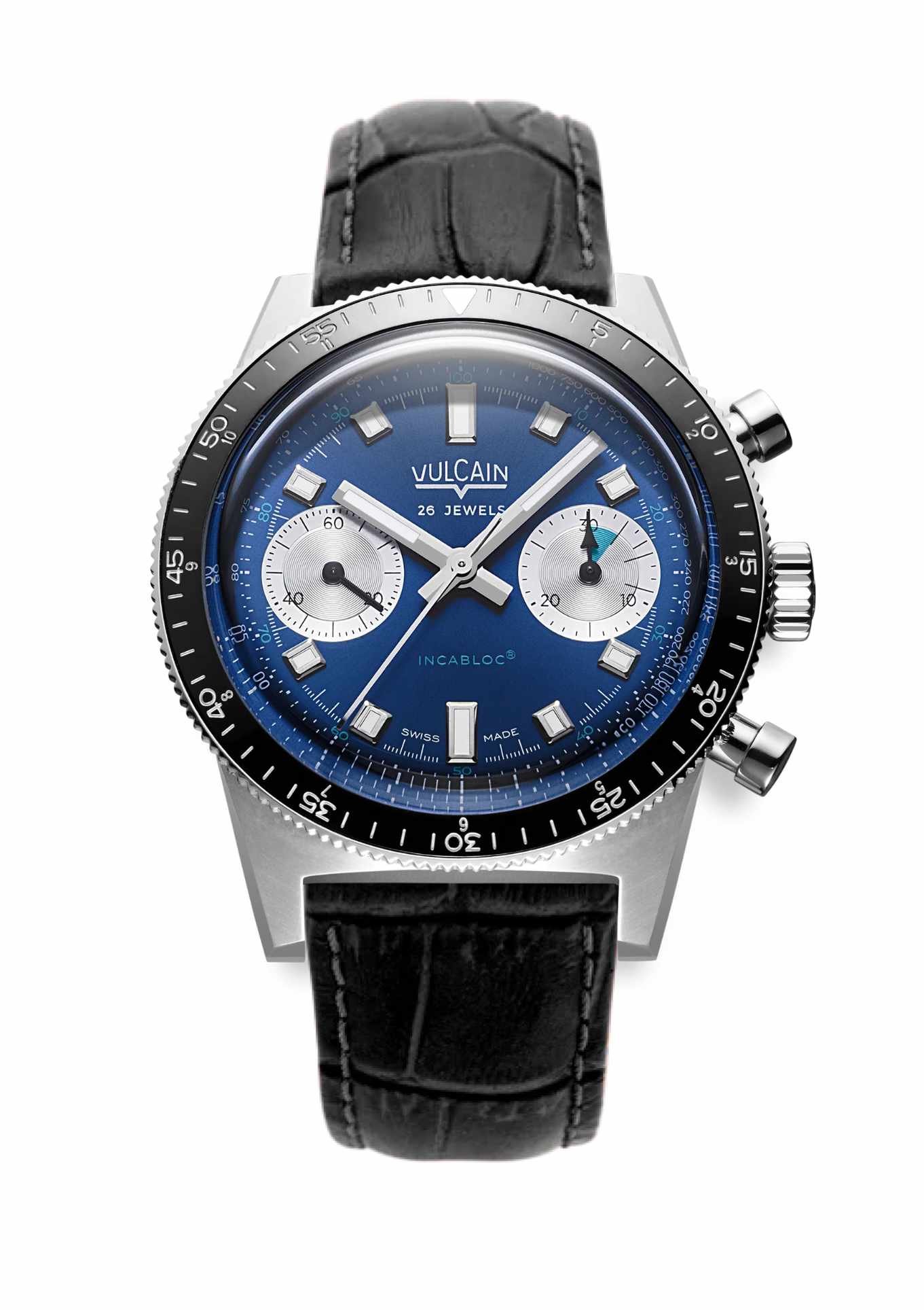 Lederband Schwarz Alligator-Muster