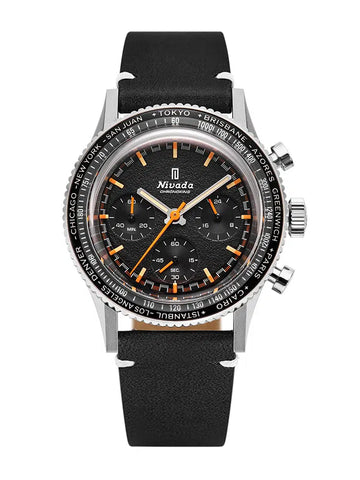 Nivada Grenchen Chronoking Inter Bezel 87042Q - GMT Bezel