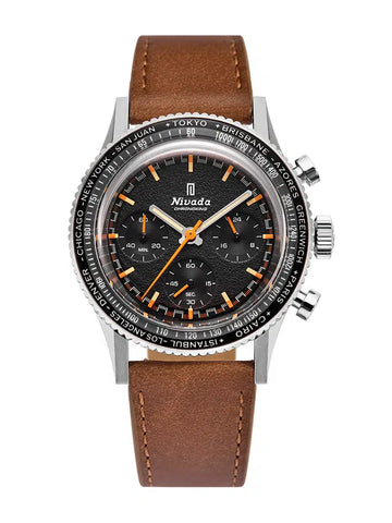 Nivada Grenchen Chronoking Inter Bezel 87042Q - GMT Bezel