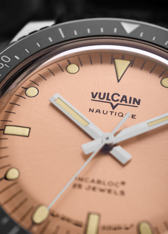 Vulcain Skindiver Nautique Salmon - Beige Lume