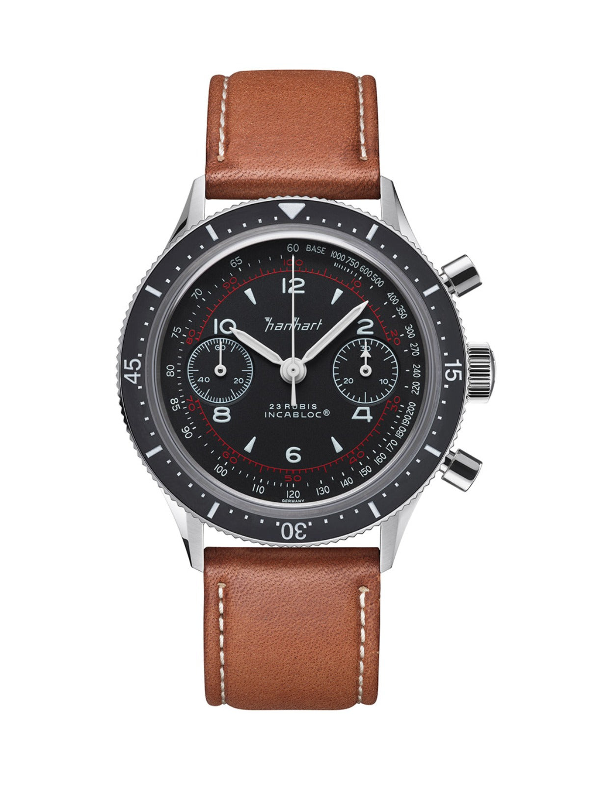 Leather strap dark brown L