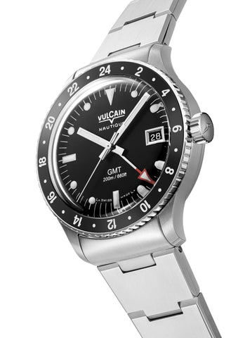 Vulcain Skindiver Nautique GMT Black - Beige Lume 680174A07