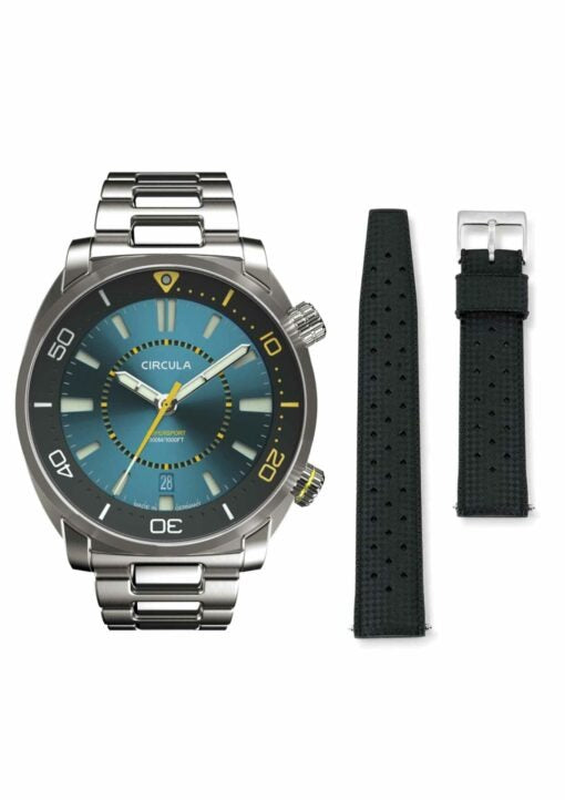 Set: Tropical rubber strap + steel strap