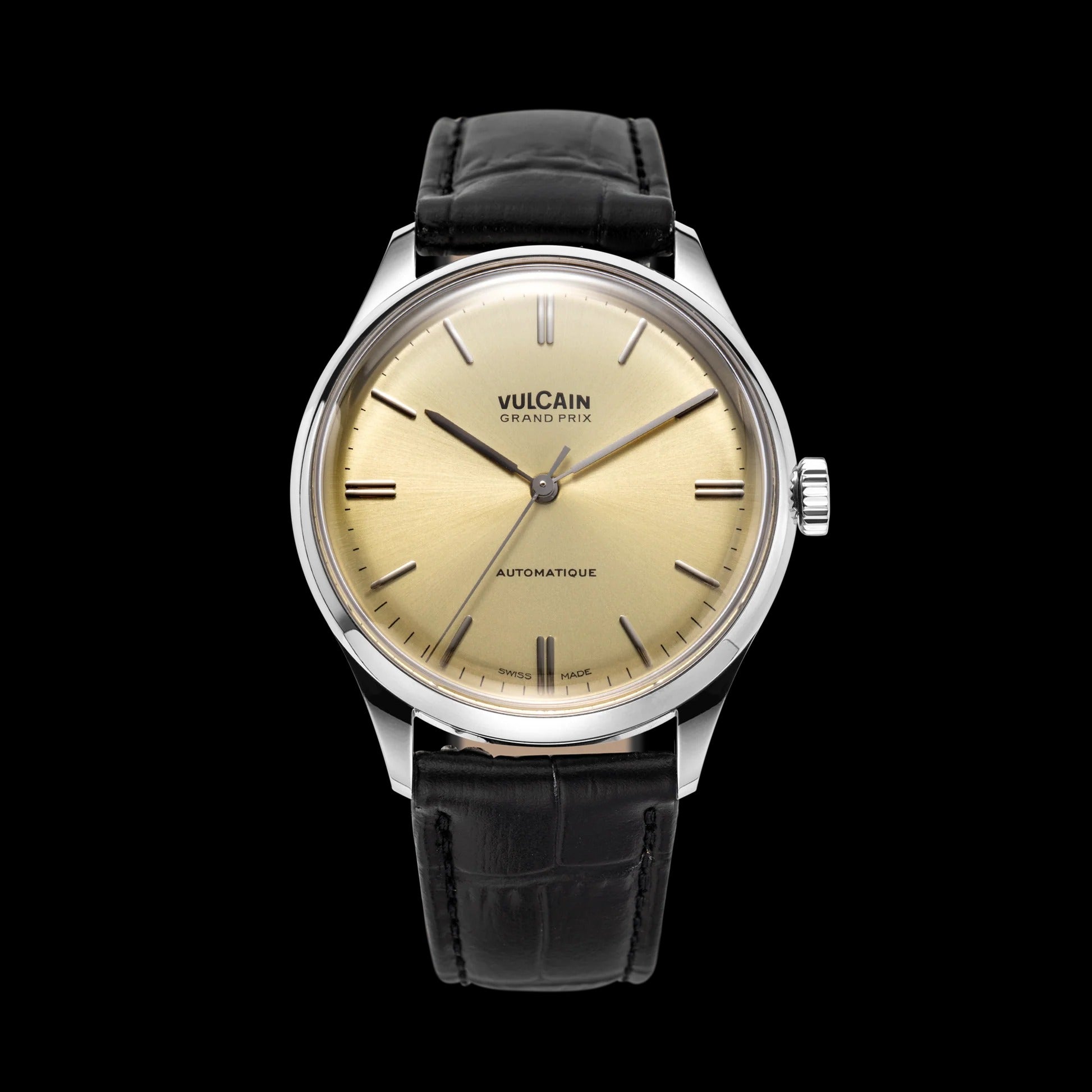 Lederband mit Krokoprägung Schwarz