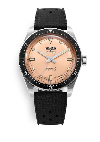 Vulcain Skindiver Nautique Salmon - Beige Lume
