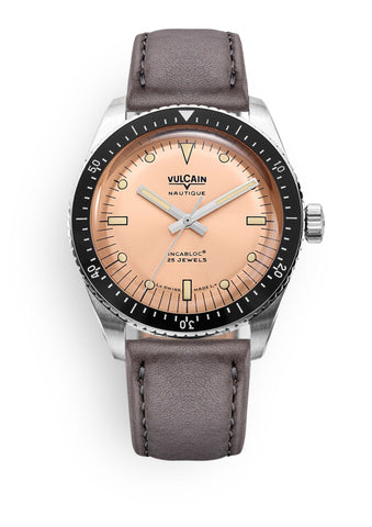 Vulcain Skindiver Nautique Salmon - Beige Lume