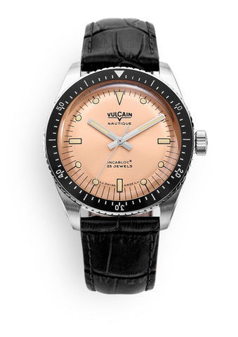 Vulcain Skindiver Nautique Salmon - Beige Lume