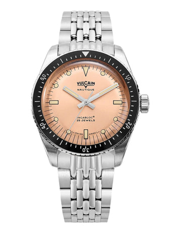 Vulcain Skindiver Nautique Salmon - Beige Lume