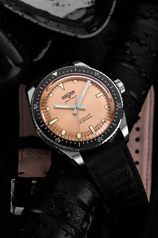 Vulcain Skindiver Nautique Salmon - Beige Lume