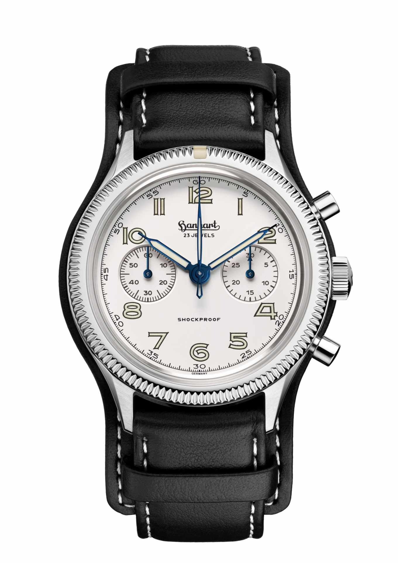 Leather strap black M