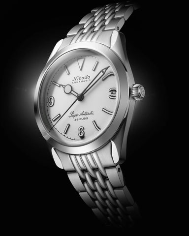 Nivada Grenchen Super Antarctic White 3.6.9 White Luminova 32067A