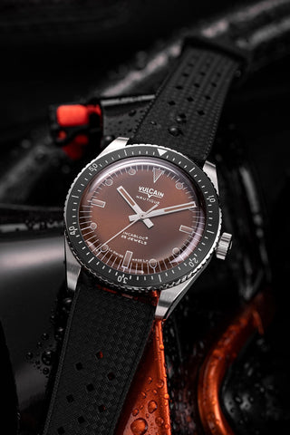 Vulcain Skindiver Nautique Brown