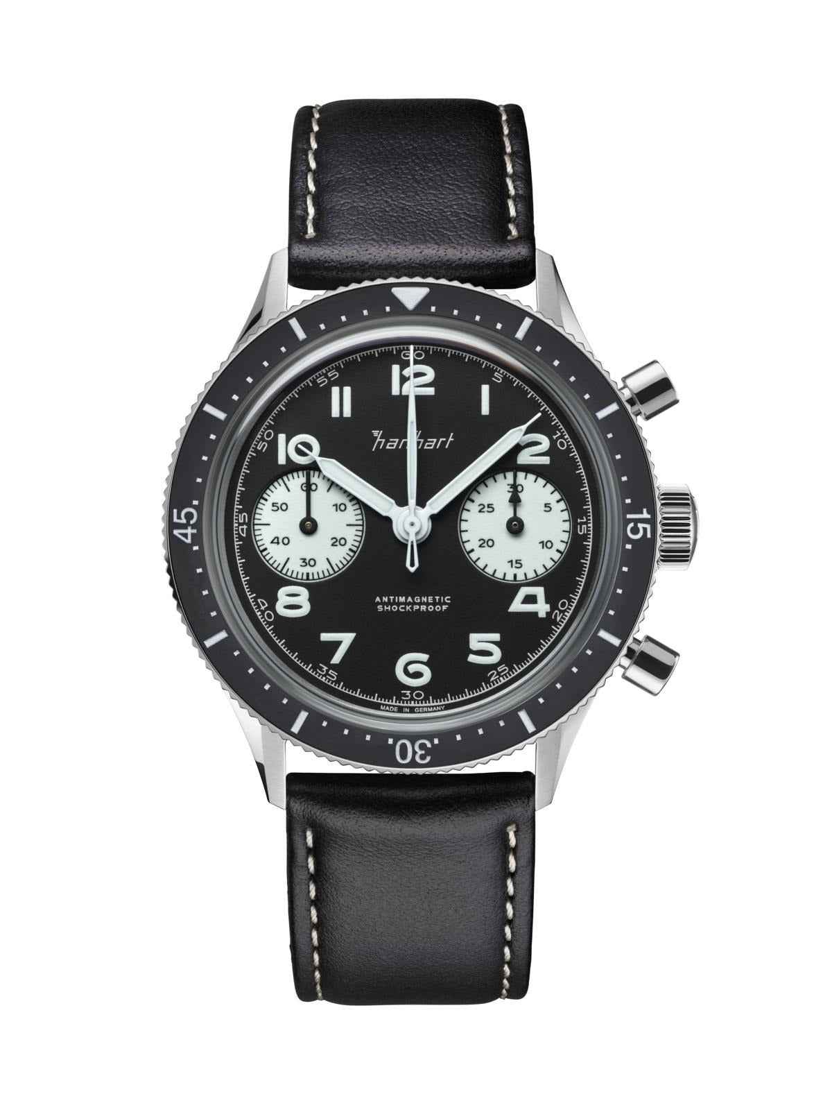 Leather strap black M