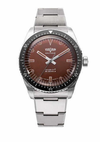 Vulcain Skindiver Nautique Brown