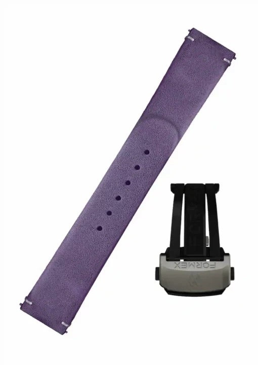 Leather strap purple