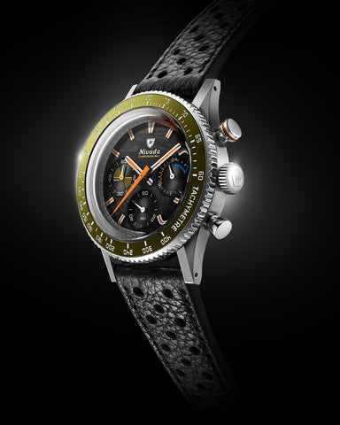 Nivada Grenchen Chronoking Mecaquarz Racing Carbon 87049Q