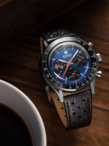 Nivada Grenchen Chronoking Mecaquarz Racing Blue 87050Q