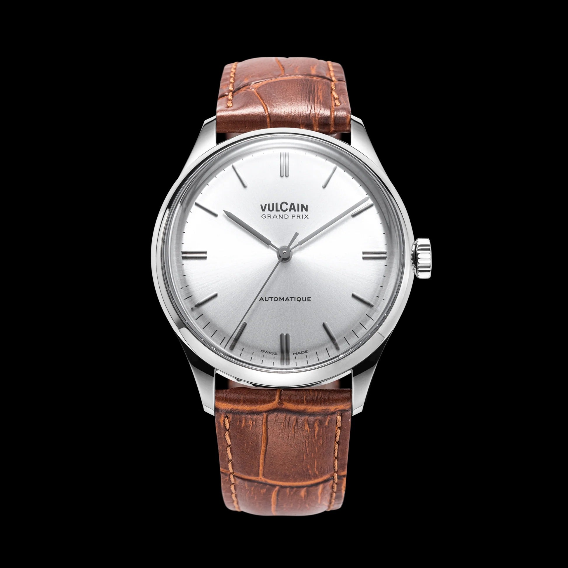 Lederband mit Krokoprägung braun