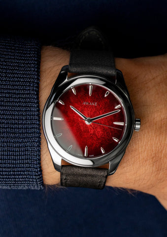 Awake Son Mai Silver Leaf Vignette Carmine Red