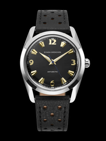 Nivada Grenchen Antarctic 35mm Black & Gold-  Beige Lume 35016M