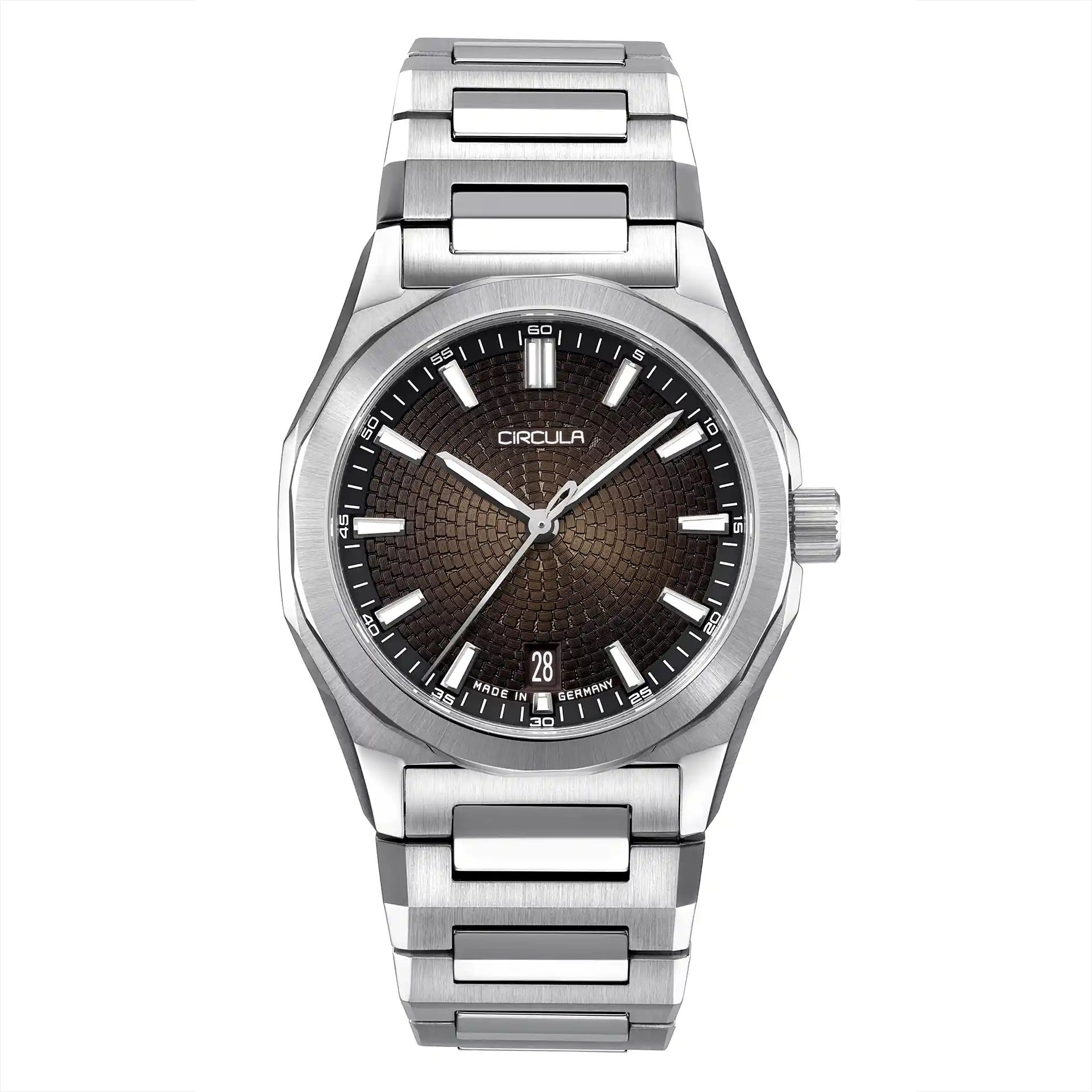 Steel bracelet with folding clasp