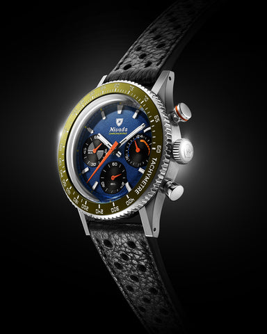 Nivada Grenchen Chronoking Mecaquarz Racing Blue 87050Q