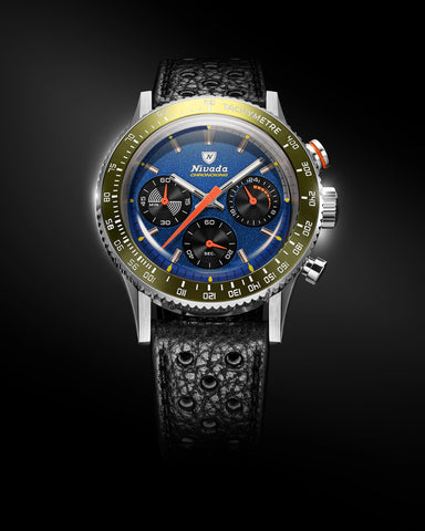 Nivada Grenchen Chronoking Mecaquarz Racing Blue 87050Q