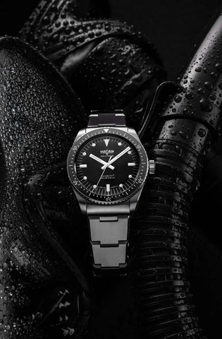 Vulcain Skindiver Nautique Black - White Lume 660170B07
