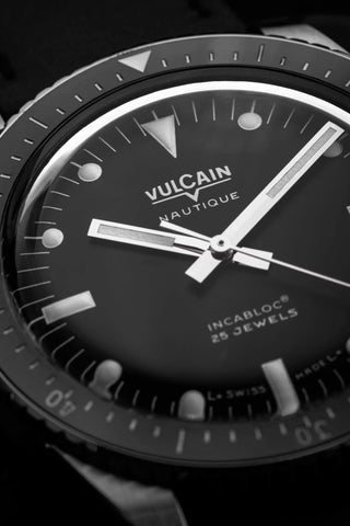 Vulcain Skindiver Nautique Black - White Lume 660170B07