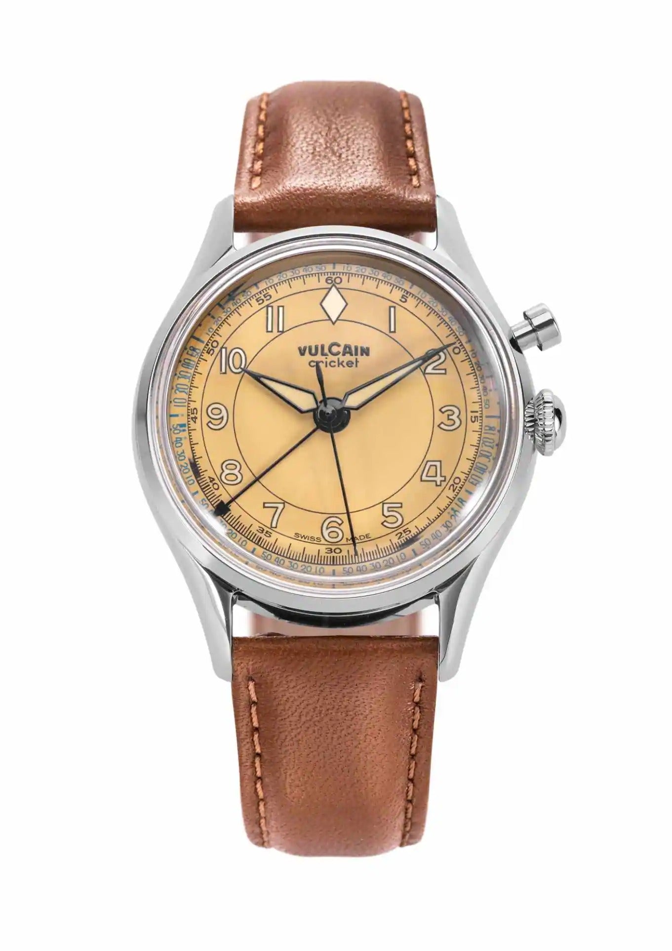 Closed Caseback Brown Leather Strap