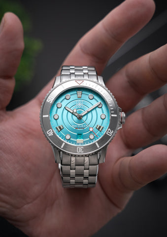 Second Hour Gin Clear Ripple Pale Aqua Limited Edition