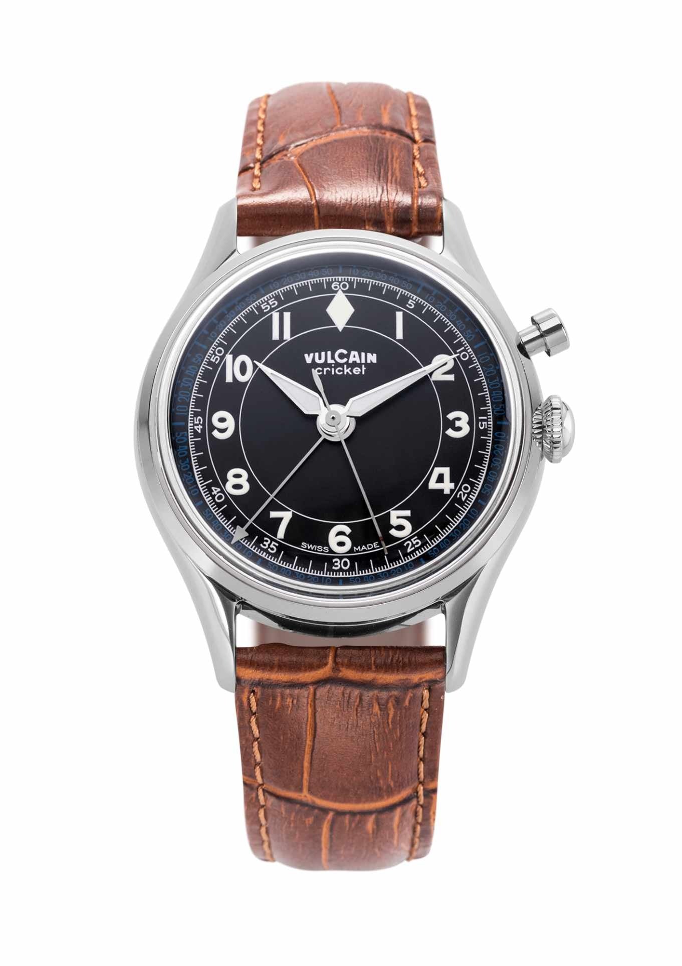 Closed Caseback Brown Leather Alligator Pattern Strap