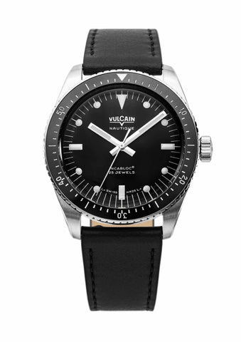 Vulcain Skindiver Nautique Black - White Lume 660170B07