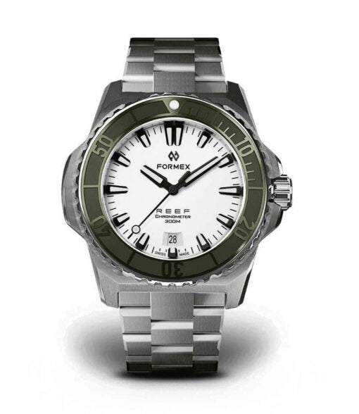 Green Bezel.Steel Bracelet