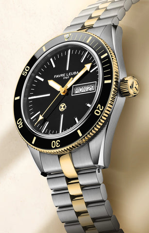 Favre Leuba Deep Raider Day Date - Bicolor Black