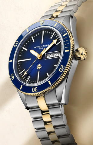 Favre Leuba Deep Raider Day Date - Bicolor Blue