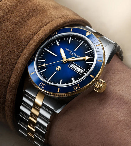 Favre Leuba Deep Raider Day Date - Bicolor Blue