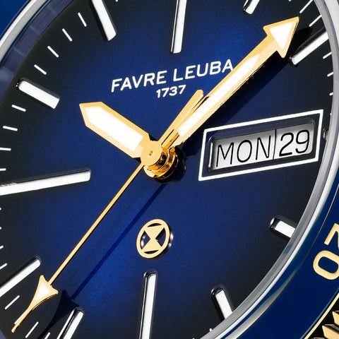 Favre Leuba Deep Raider Day Date - Bicolor Blue
