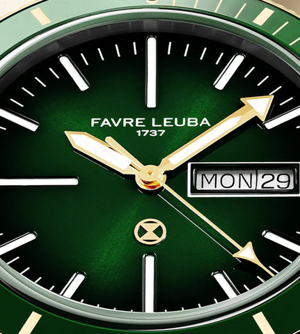 Favre Leuba Deep Raider Day Date - Bicolor Green