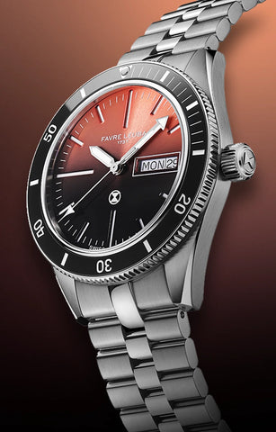 Favre Leuba Deep Raider Day Date - Salmon