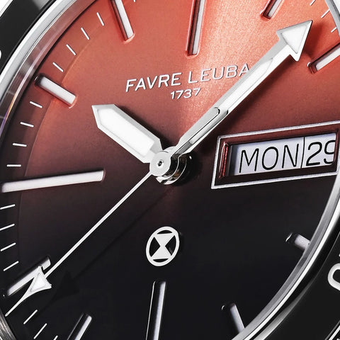 Favre Leuba Deep Raider Day Date - Salmon