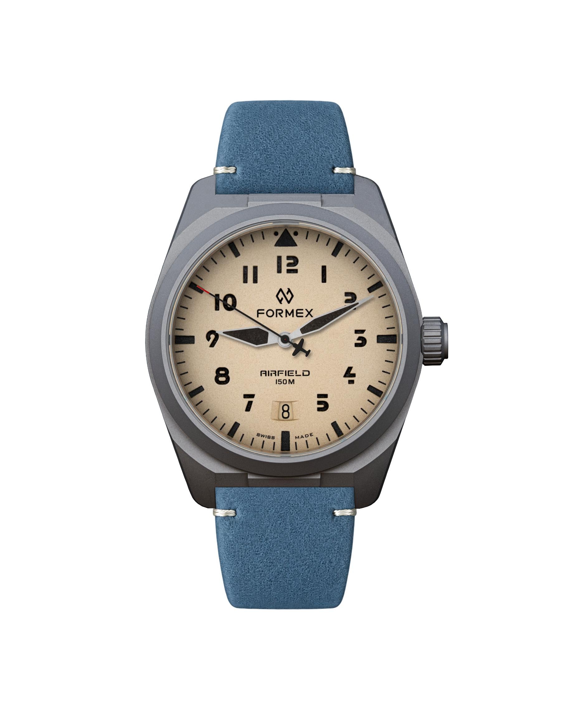 Lederband Blau