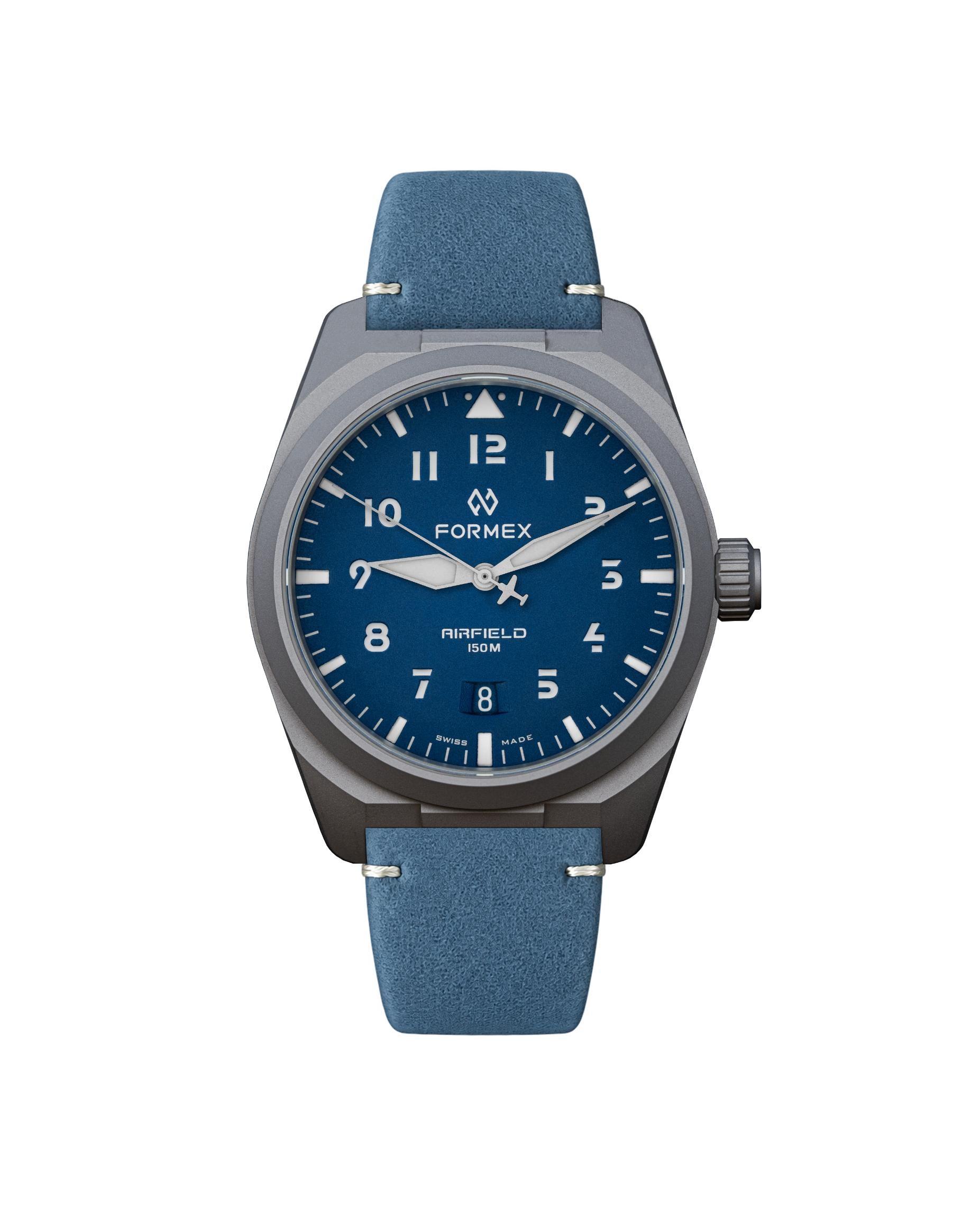 Lederband Blau