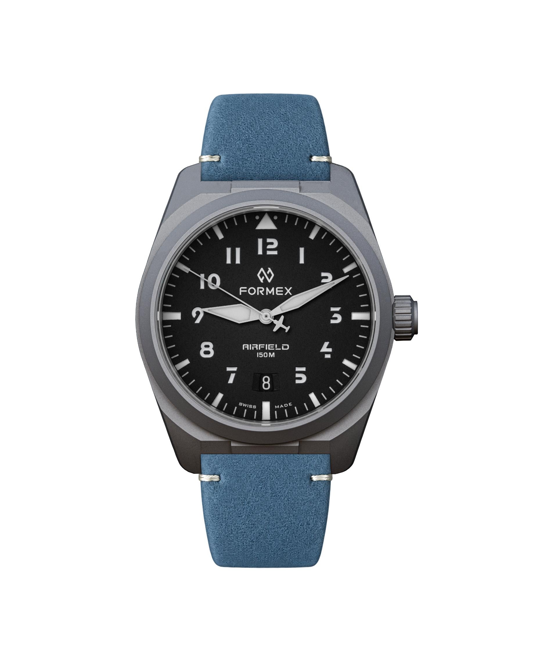 Lederband Blau