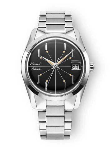 Nivada Grenchen Antarctic Spider 35mm Black - With Date 35011M17