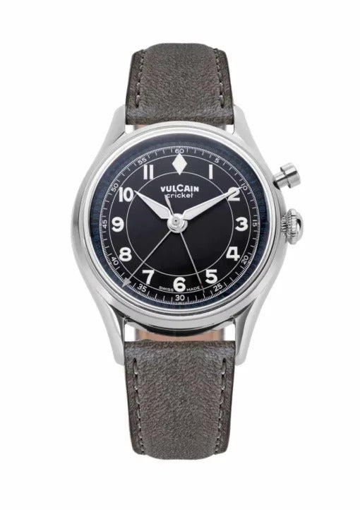 Closed Caseback Gray Leather Strap