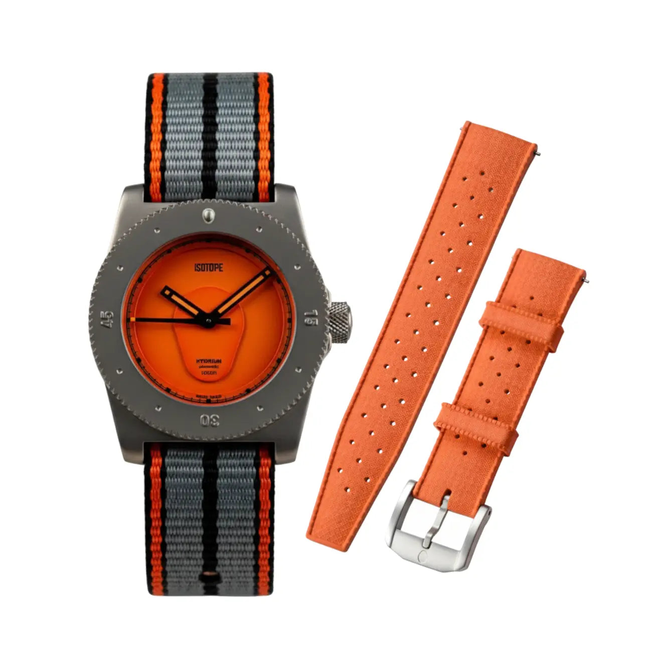 Set: NATO-Armband und oranges FKM-Band