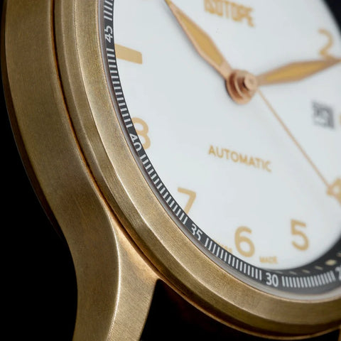 Isotope Old Radium Polar Enamal Bronze Herrenuhr