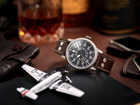Laco Dortmund 45mm Handaufzug - Fliegeruhr ORIGINAL